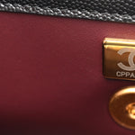 Caviar Quilted Small Chain Frame Flap Black