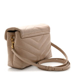 Calfskin Y Quilted Monogram Toy Loulou Crossbody Bag Dark Beige