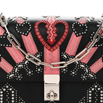 Vitello Loveblade Embellished Chain Flap Bag Black Multicolor