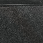 Suede Glitter Calfskin Embellished Paloma Clutch Black
