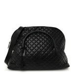 Calfskin Quilted ES Giant Travel Bag Black