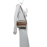 GG Supreme Monogram Small Horsebit 1955 Shoulder Bag Beige Brown Sugar