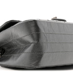 Metallic Aged Calfskin Chevron Quilted 2.55 Reissue Mini Flap Grey