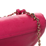 Small Classic Grain Calfskin Small Lily Flap Pink