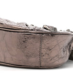 Metallic Agneau Arena Le Cagole Shoulder Bag XS Dark Bronze