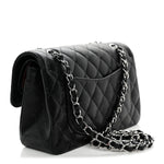 Caviar Quilted Small Double Flap Black
