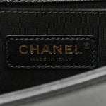 Caviar Quilted Small Boy Flap Black