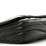 Lambskin Quilted Mini GG Milano Top Handle Shoulder Bag Black