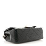 Lambskin Quilted Mini Rectangular Flap Black