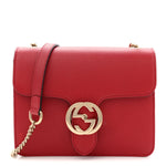Dollar Calfskin Small Interlocking G Shoulder Bag Red