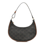 Triomphe Canvas Calfskin Ava Shoulder Bag Tan