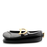 Grained Calfskin Saddle Bag Black