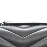 Calfskin Y Quilted Monogram Medium Loulou Chain Satchel Storm