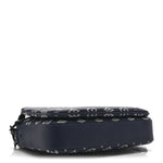 Calfskin Monogram Shadow Trio Messenger Navy White