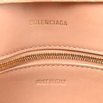 Extra Supple Calfskin Crocodile Embossed Small Downtown Shoulder Bag Nude Beige