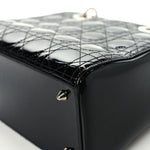 Patent Cannage Medium Lady Dior Black