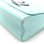 Iridescent Grained Calfskin Summer Splash Twist MM Blue