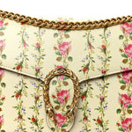 Calfskin Floral Print Mini Dionysus Chain Wallet Ivory Pink