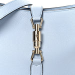 Grained Calfskin Web Medium Jackie 1961 Hobo Light Blue