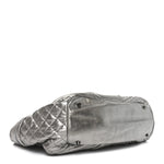 Metallic Calfskin Winnieford Satchel Silver