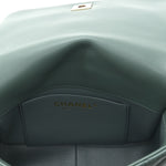 Lambskin Quilted Mini Chain Rows Flap  Green