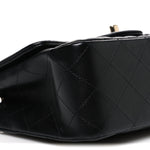 Lambskin Quilted Mini Square Flap Black