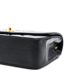 Lambskin Quilted Small Single Flap Navy