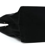 Linen Calfskin Rive Gauche Tote Black
