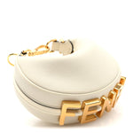 Vitello Grace Matte Nano Fendigraphy Hobo Charm White Ice