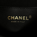 Lambskin Quilted Giant CC Shoulder Bag Black