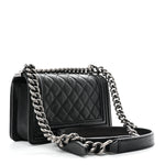 Caviar Quilted Small Boy Flap Black