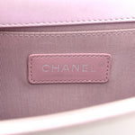 Iridescent Lambskin Chevron Quilted Medium Boy Flap Purple