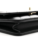 Lambskin Quilted Trendy CC Wallet On Chain WOC Black