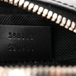 GG Supreme Monogram Appia Calfskin Web Small Camera Messenger Bag Black Grey