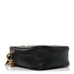 Calfskin Matelasse Mini GG Marmont Crossbody Bag Black