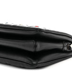 Lambskin Monogram Crystal Embossed Embellished Coussin BB Black