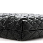 Lambskin Quilted Maxi Icare Shopping Tote Black