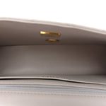 Lambskin Quilted Mini Top Handle Rectangular Flap Grey