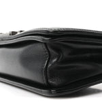 Calfskin Crystal Embossed Medium Boy Flap Black