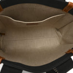 Cotton Calfskin Medium Woody Ribbon Tote Black
