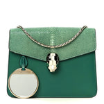 Galuchat Calfskin Serpenti Forever Crossbody Bag Green