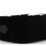 Velvet Matelasse Marquise Crystals Mini GG Marmont Chain Shoulder Bag Black