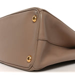 Saffiano Lux Small Galleria Double Zip Tote Cammeo