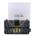 Denim Oblique 30 Montaigne East West Chain Flap Bag