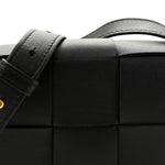 Lambskin Maxi Intreccio Candy Cassette Crossbody Bag Black