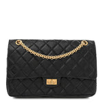 Aged Calfskin Quilted 2.55 Reissue 226 Flap Black