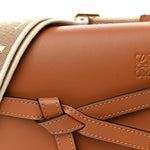Calfskin Jacquard Mini Gate Dual Bag Tan