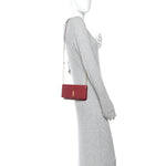 Smooth Calfskin Monogram Phone Holder Crossbody Opyum Red