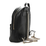 Pebbled Calfskin Soho Chain Backpack Black