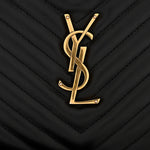 Calfskin Matelasse Monogram Lou Camera Bag Black